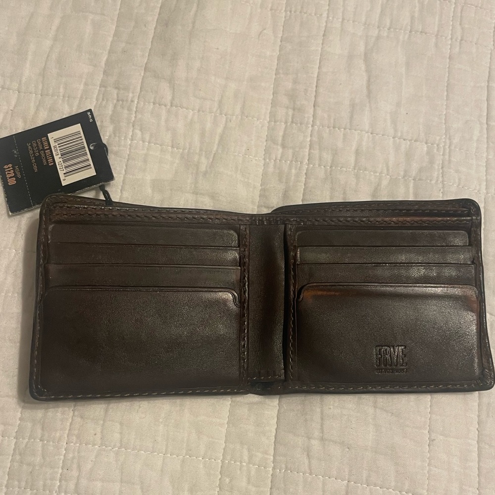 Frye Dark Brown Leather ‘Oliver’ billfold